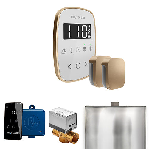 Mr. Steam White Fascia / Brushed Bronze Mr.Steam ButlerFlex Max Steam Shower Control Package