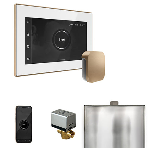 Mr. Steam White Fascia / Brushed Bronze Mr. Steam XButler Control Package
