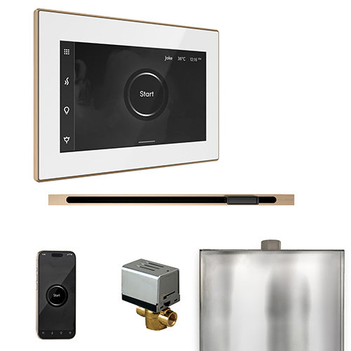 Mr. Steam White Fascia / Brushed Bronze Mr. Steam XButler Linear Control Package