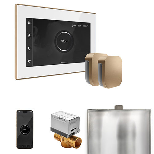 Mr. Steam White Fascia / Brushed Bronze Mr. Steam XButler Max Control Package