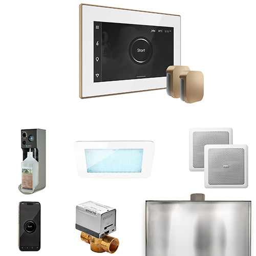 Mr. Steam White Fascia / Brushed Bronze Mr. Steam XDream Max Control Package
