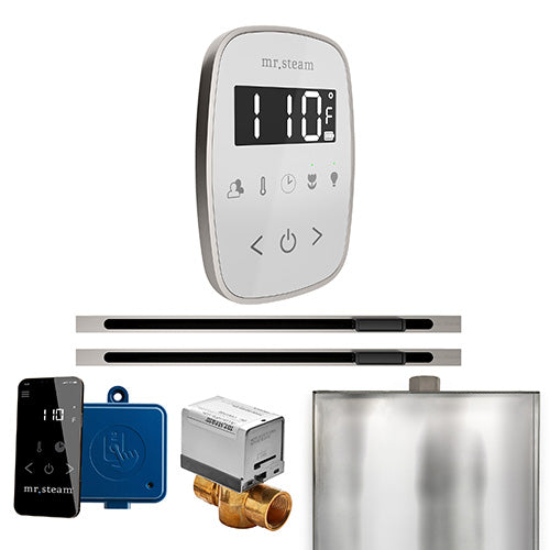 Mr. Steam White Fascia / Brushed Nickel Mr.Steam ButlerFlex Max Linear Steam Shower Control Package