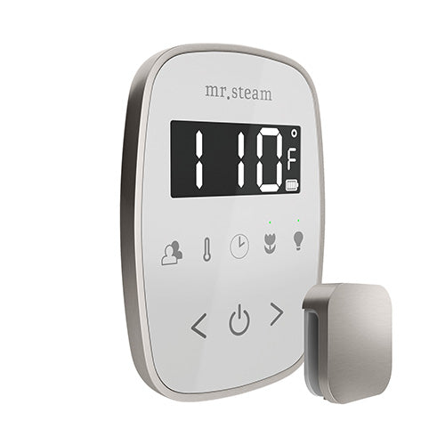 Mr. Steam White Fascia / Brushed Nickel Mr.Steam TempoFlex Steam Shower Control