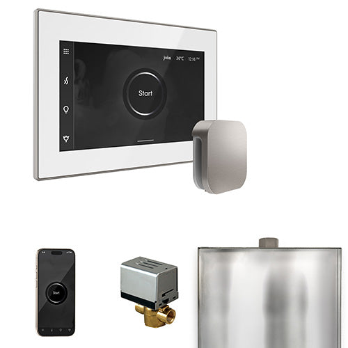 Mr. Steam White Fascia / Brushed Nickel Mr. Steam XButler Control Package