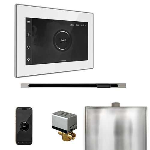Mr. Steam White Fascia / Brushed Nickel Mr. Steam XButler Linear Control Package