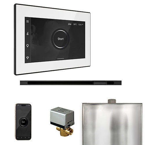 Mr. Steam White Fascia / Matte Black Mr. Steam XButler Linear Control Package
