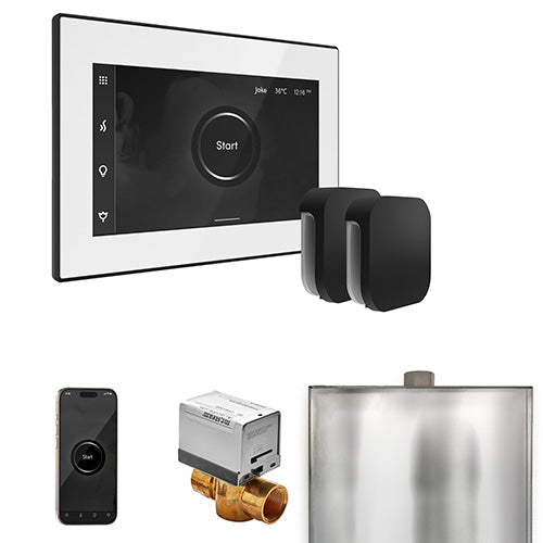Mr. Steam White Fascia / Matte Black Mr. Steam XButler Max Control Package
