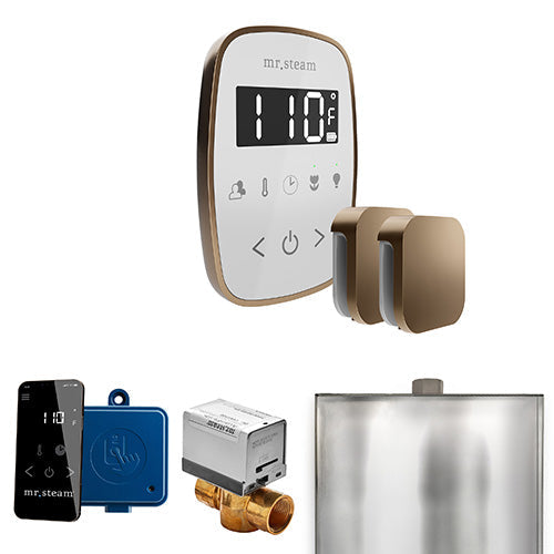 Mr. Steam White Fascia / Nouveau Bronze Mr.Steam ButlerFlex Max Steam Shower Control Package