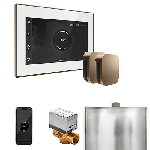 Mr. Steam White Fascia / Nouveau Bronze Mr. Steam XButler Max Control Package