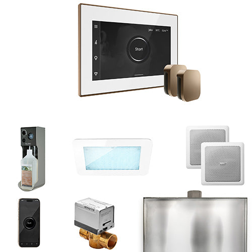 Mr. Steam White Fascia / Nouveau Bronze Mr. Steam XDream Max Control Package