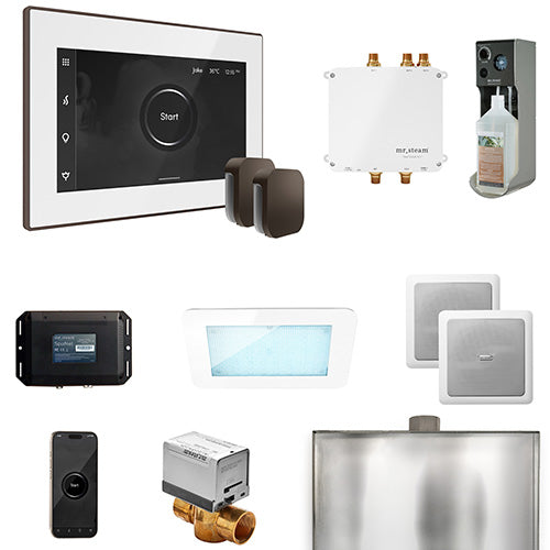 Mr. Steam White Fascia / Oil Rubbed Bronze Mr. Steam Bliss MAX Steam Control Package