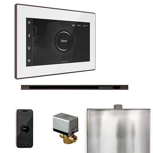 Mr. Steam White Fascia / Oil Rubbed Bronze Mr. Steam XButler Linear Control Package