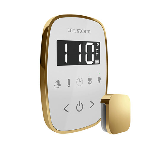Mr. Steam White Fascia / Polished Brass Mr.Steam TempoFlex Steam Shower Control