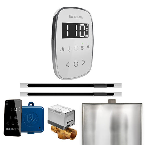 Mr. Steam White Fascia / Polished Chrome Mr.Steam ButlerFlex Max Linear Steam Shower Control Package