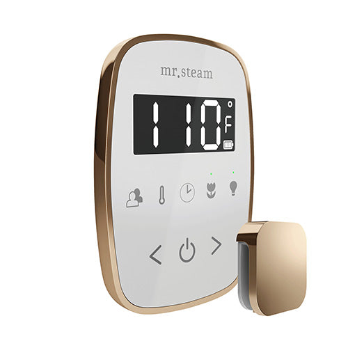 Mr. Steam White Fascia / Polished Gold Mr.Steam TempoFlex Steam Shower Control