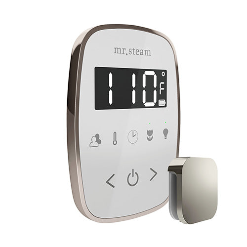 Mr. Steam White Fascia / Polished Nickel Mr.Steam TempoFlex Steam Shower Control