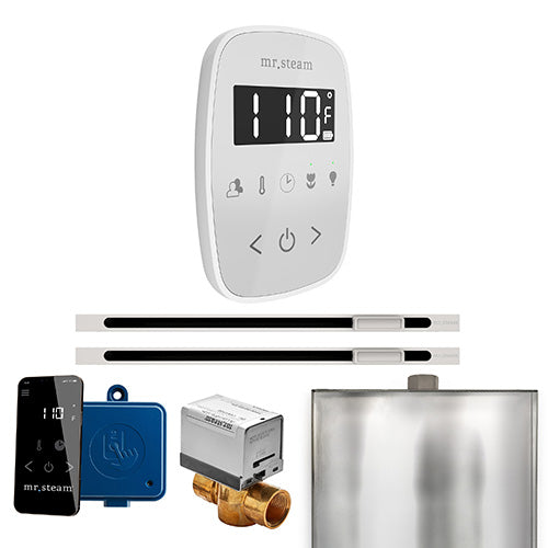 Mr. Steam White Fascia / White Mr.Steam ButlerFlex Max Linear Steam Shower Control Package