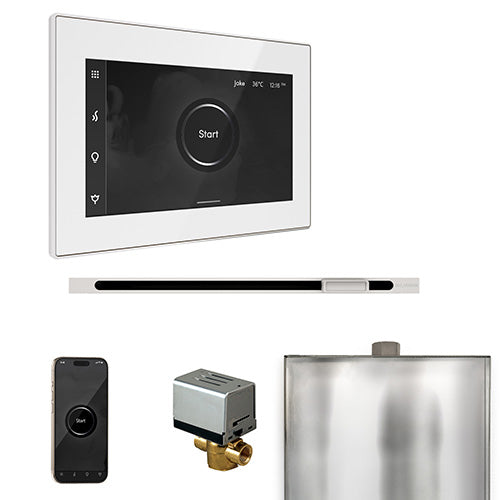 Mr. Steam White Fascia / White Mr. Steam XButler Linear Control Package