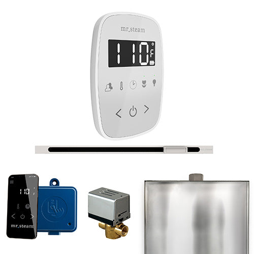 Mr. Steam White / White Fascia Mr.Steam ButlerFlex Linear Steam Shower Control Package
