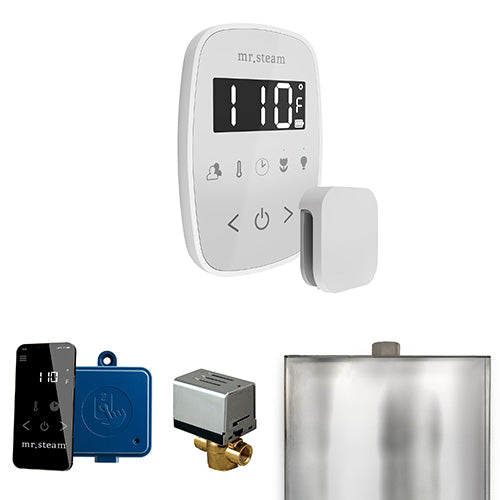 Mr. Steam White / White Fascia Mr.Steam ButlerFlex Steam Shower Control Package