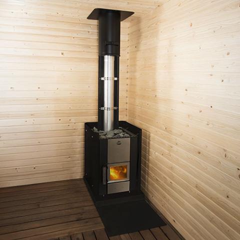 Narvi Sauna Heater Narvi Kuru 14 13 kW Black Wood-Burning Sauna Stove