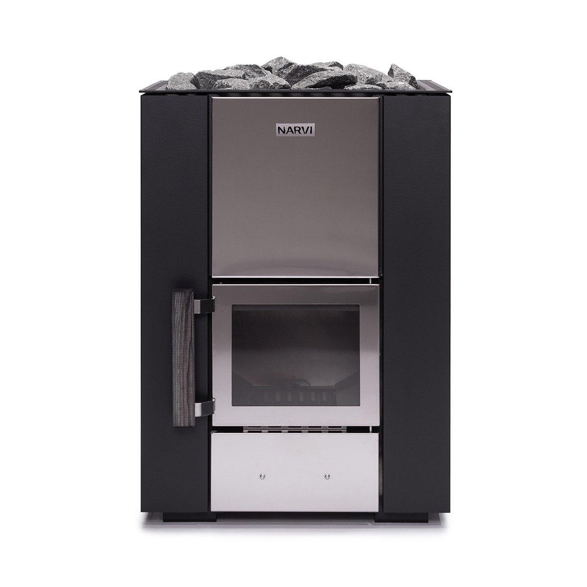 Narvi Sauna Heater Narvi Kuru 14 13 kW Black Wood-Burning Sauna Stove