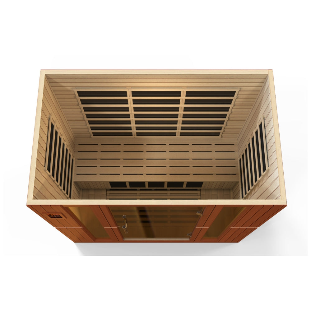 Premium Saunas Golden Designs Bergamo Elite 4-Person Ultra Low EMF FAR Infrared Sauna | DYN-6440-01 Elite
