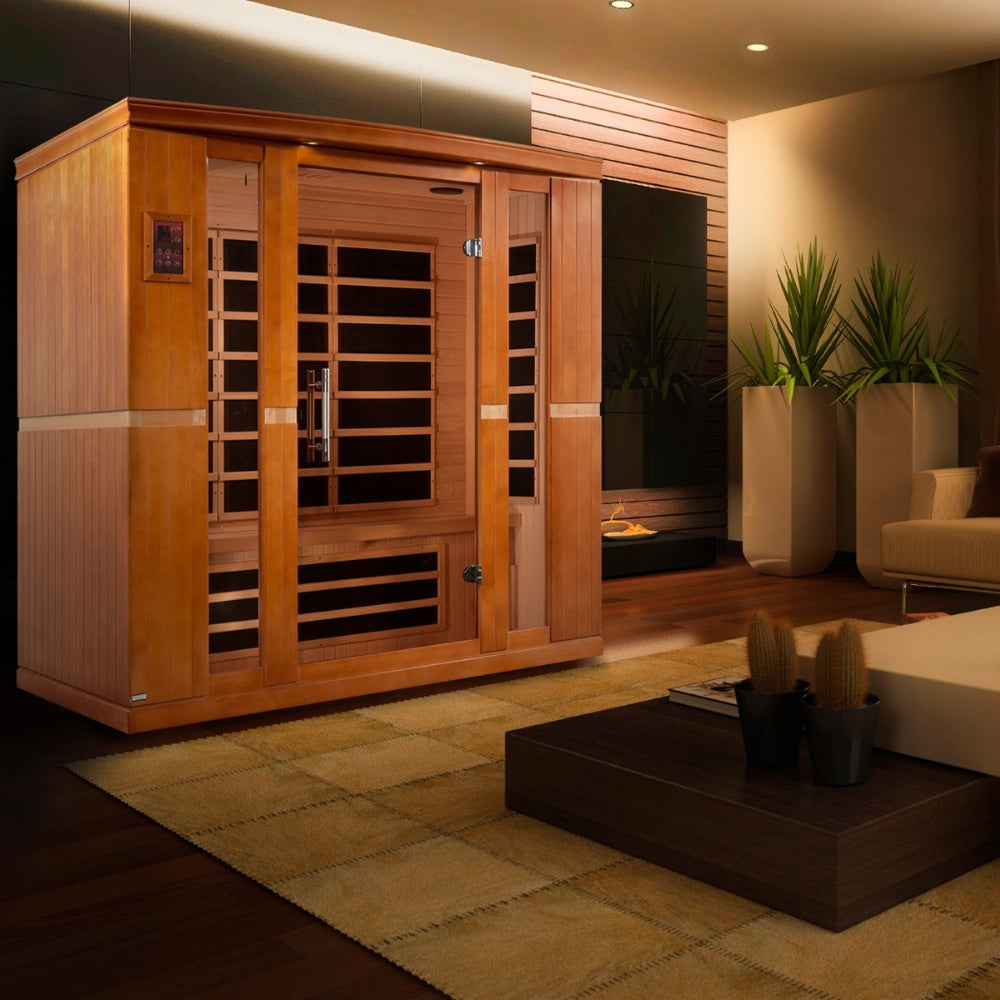 Premium Saunas Golden Designs Bergamo Elite 4-Person Ultra Low EMF FAR Infrared Sauna | DYN-6440-01 Elite