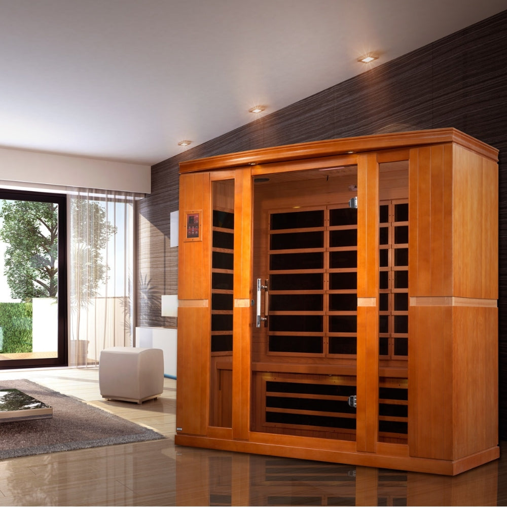 Premium Saunas Golden Designs Bergamo Elite 4-Person Ultra Low EMF FAR Infrared Sauna | DYN-6440-01 Elite