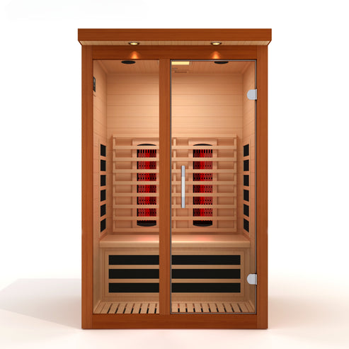 Premium Saunas Golden Designs Dynamic Llumeneres 2-Person Full Spectrum Near Zero EMF Infrared Sauna
