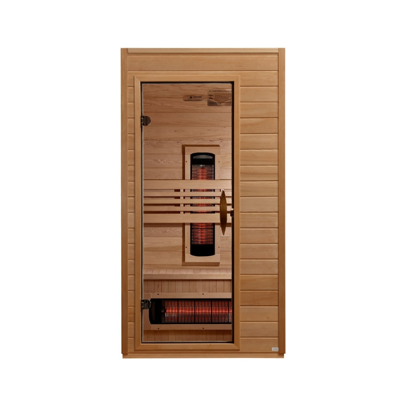 Premium Saunas Golden Designs Dynamic Martin 1-2 Person Full Spectrum Near Zero EMF FAR Infrared Sauna | DYN-6006-03 FS
