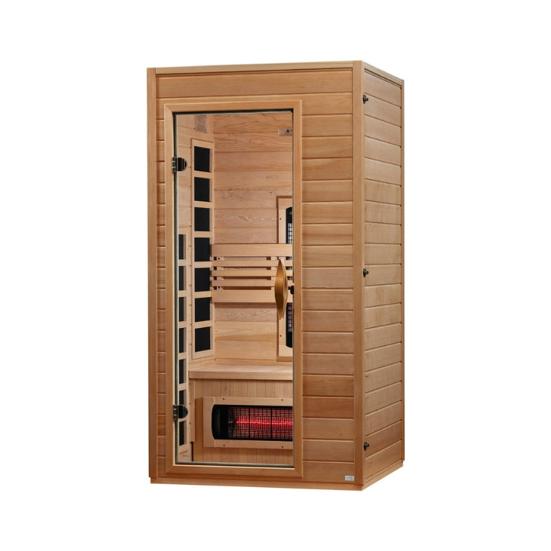 Premium Saunas Golden Designs Dynamic Martin 1-2 Person Full Spectrum Near Zero EMF FAR Infrared Sauna | DYN-6006-03 FS