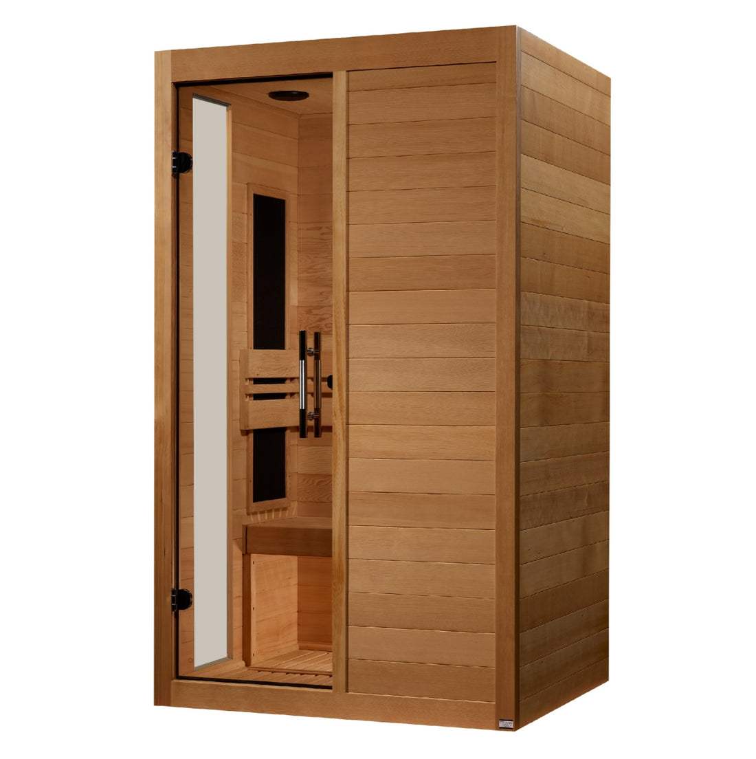 Premium Saunas Golden Designs Lucca Elite 2-person Ultra Low EMF FAR Infrared Sauna with Canadian Hemlock