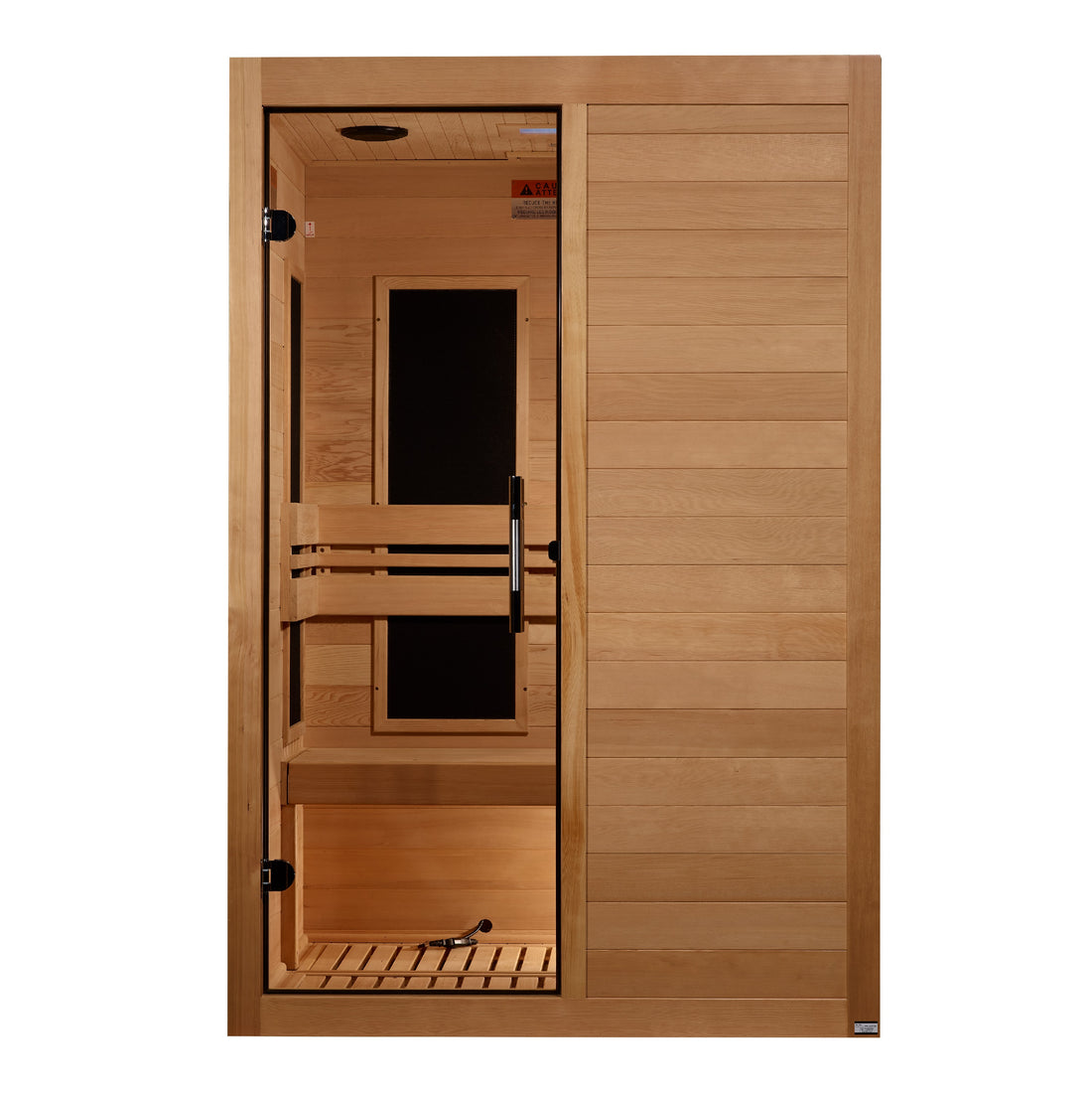 Premium Saunas Golden Designs Lucca Elite 2-person Ultra Low EMF FAR Infrared Sauna with Canadian Hemlock