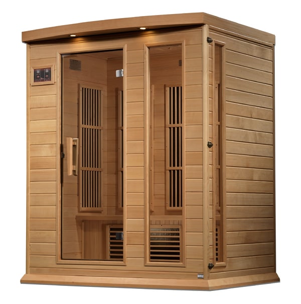 Premium Saunas Golden Designs Maxxus Near Zero EMF FAR Infrared Sauna with Canadian Hemlock | MX-K306-01-ZF