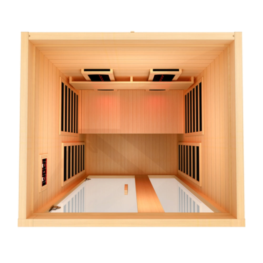Premium Saunas Golden Designs Serena 2-person Full Spectrum Infrared Sauna with Canadian Hemlock