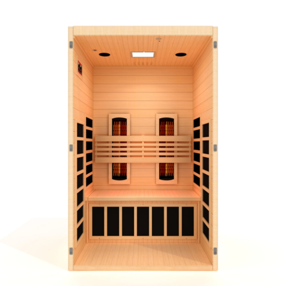 Premium Saunas Golden Designs Serena 2-person Full Spectrum Infrared Sauna with Canadian Hemlock