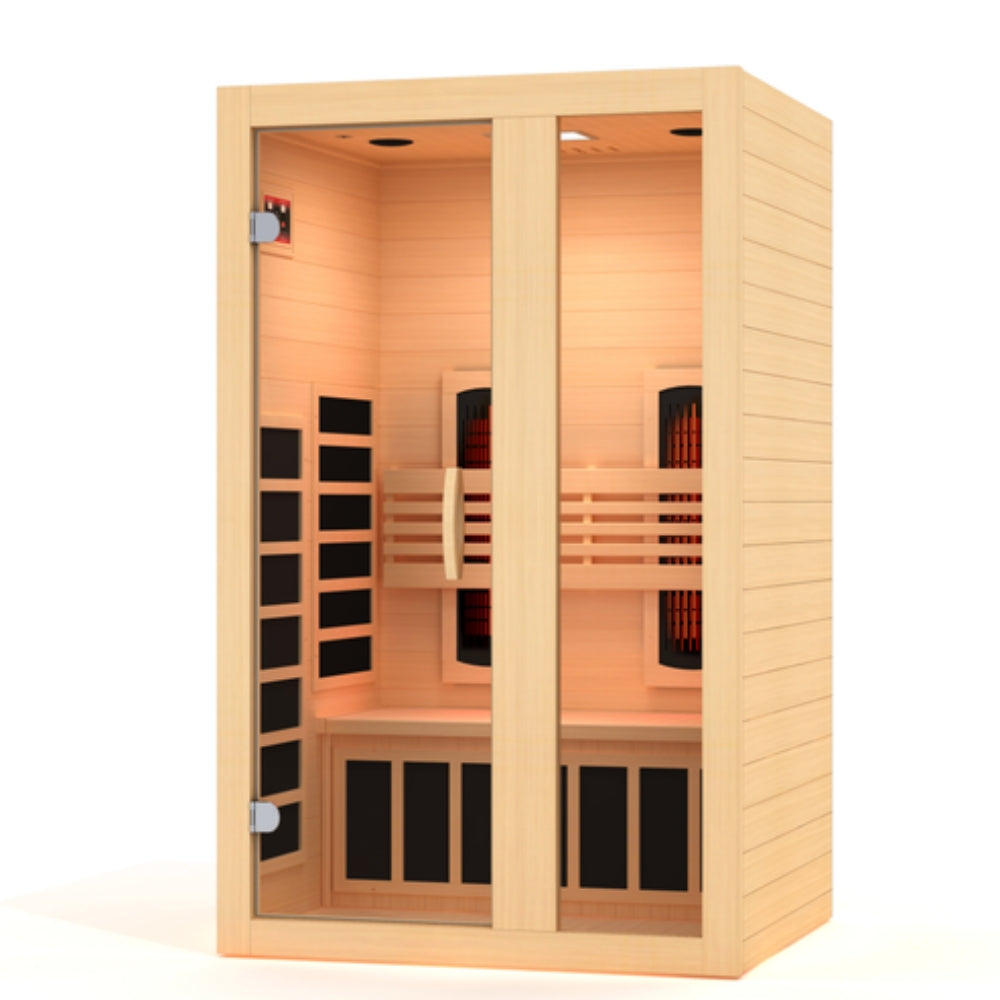 Premium Saunas Golden Designs Serena 2-person Full Spectrum Infrared Sauna with Canadian Hemlock