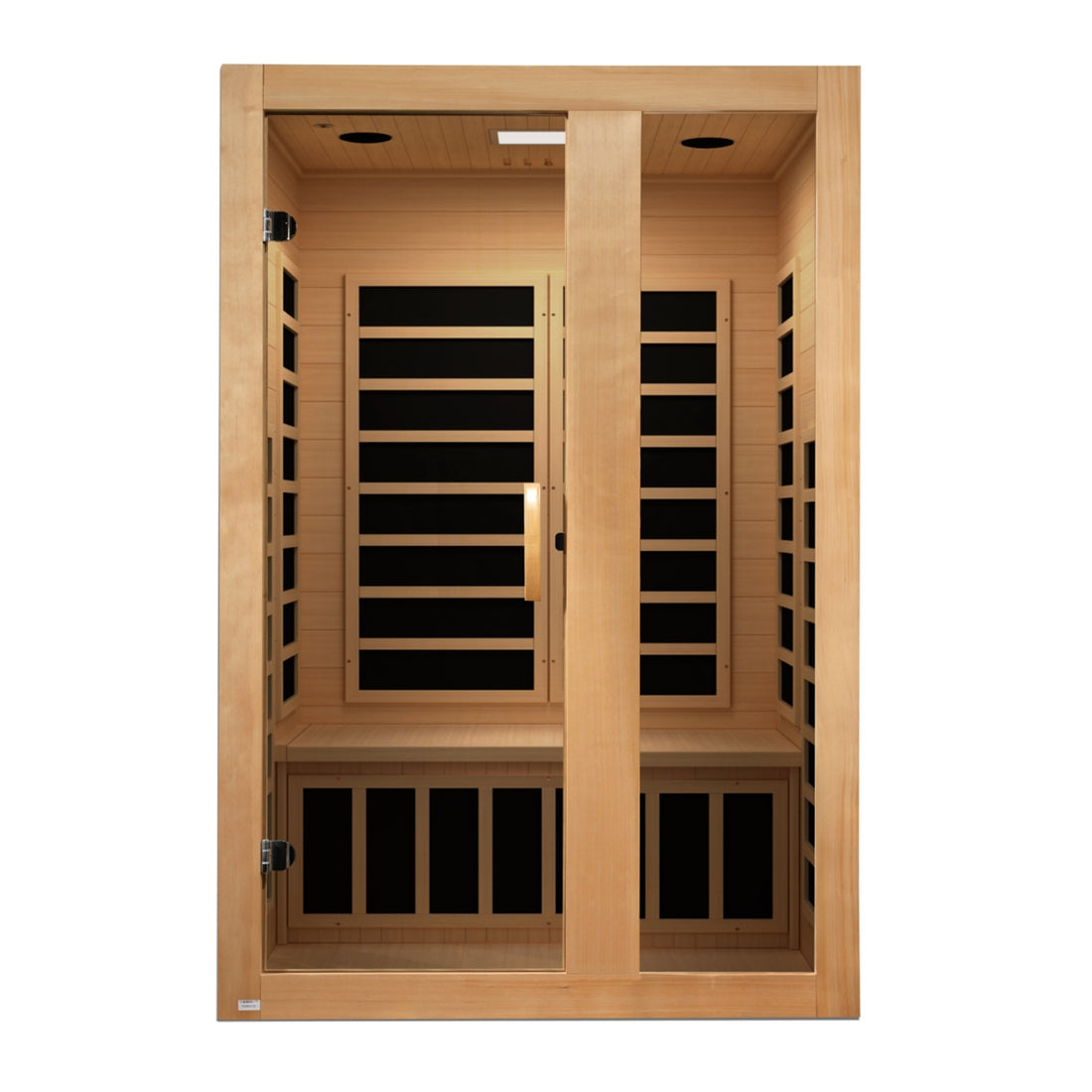 Premium Saunas Golden Designs Serena Elite 2-person Ultra Low EMF FAR Infrared Sauna with Canadian Hemlock