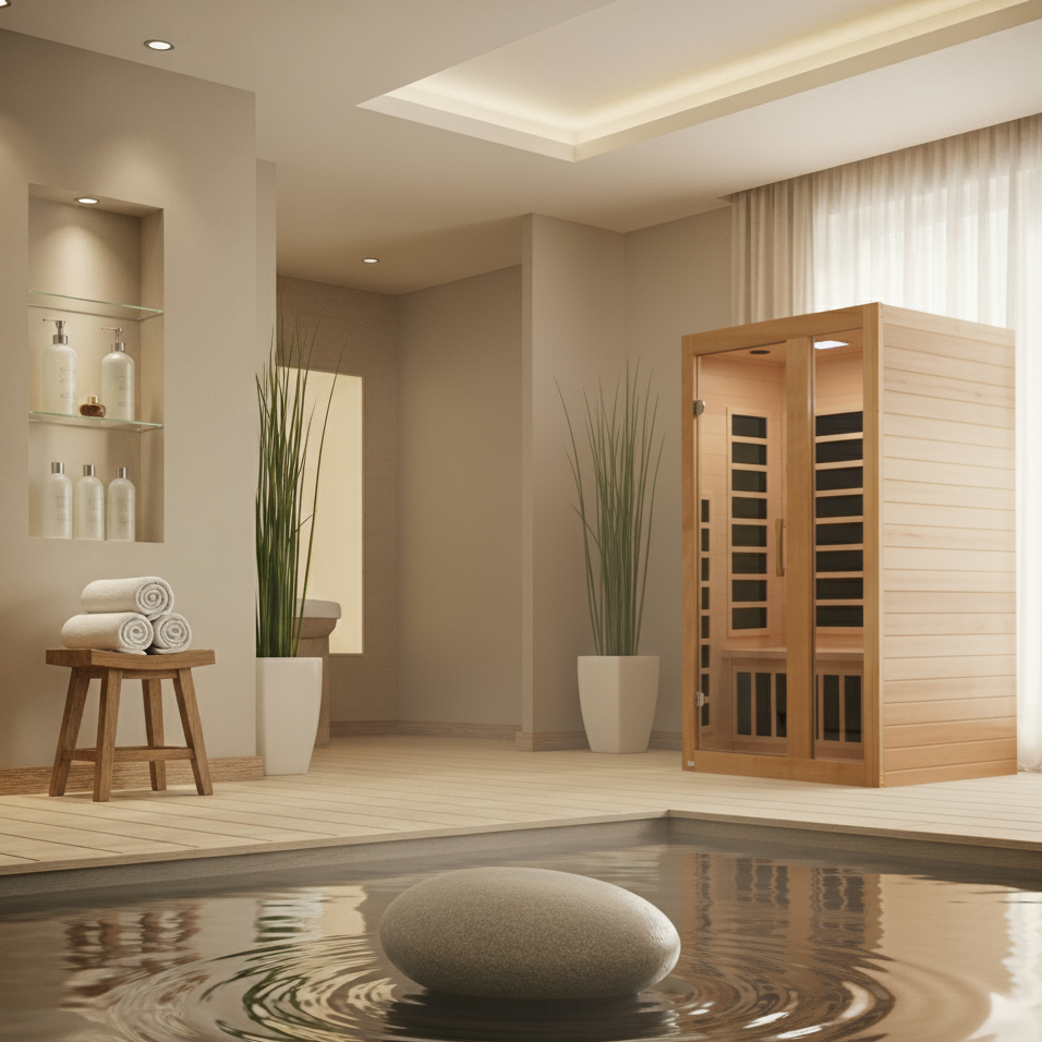 Premium Saunas Golden Designs Serena Elite 2-person Ultra Low EMF FAR Infrared Sauna with Canadian Hemlock