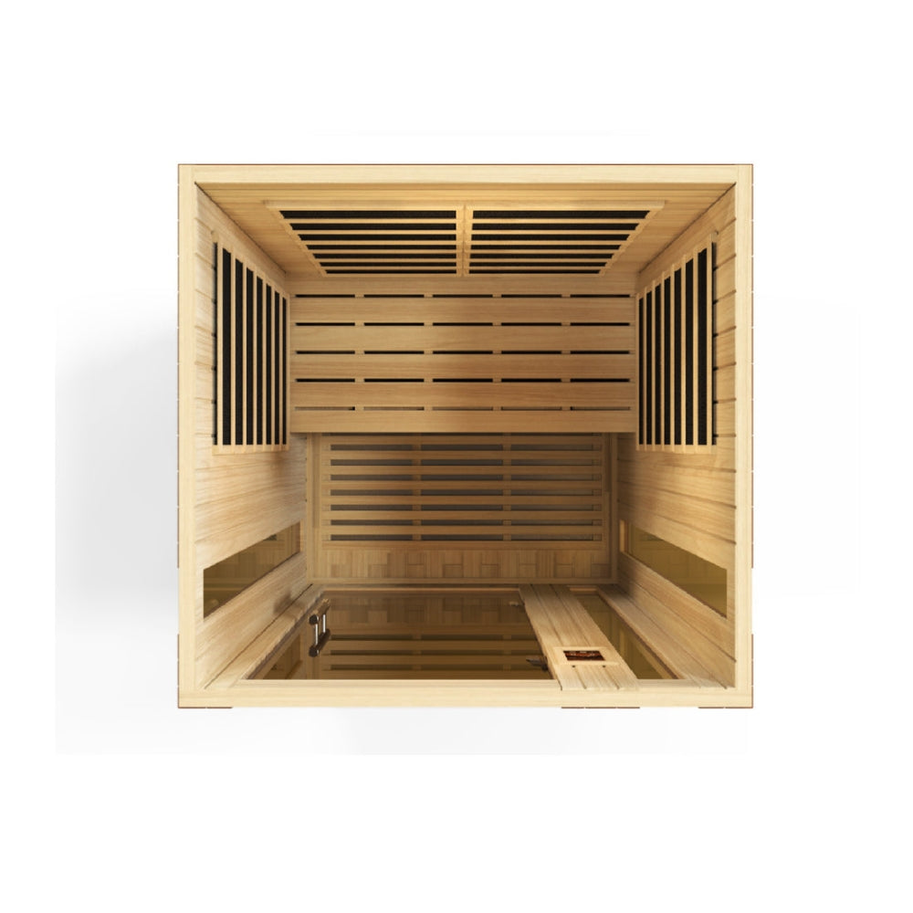Premium Saunas Golden Designs Vittoria Elite 2 Person Ultra Low EMF Infrared Sauna | DYN-6220-01 Elite