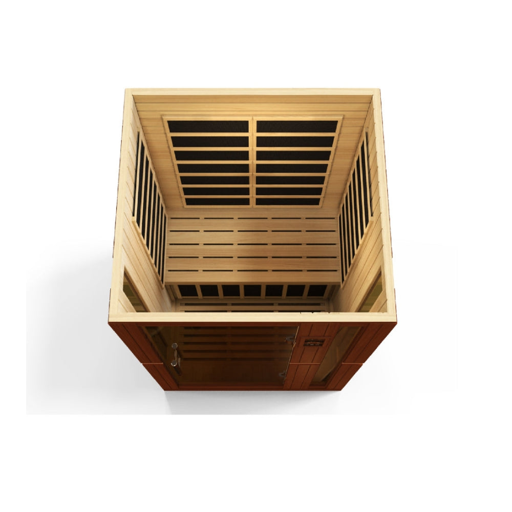 Premium Saunas Golden Designs Vittoria Elite 2 Person Ultra Low EMF Infrared Sauna | DYN-6220-01 Elite
