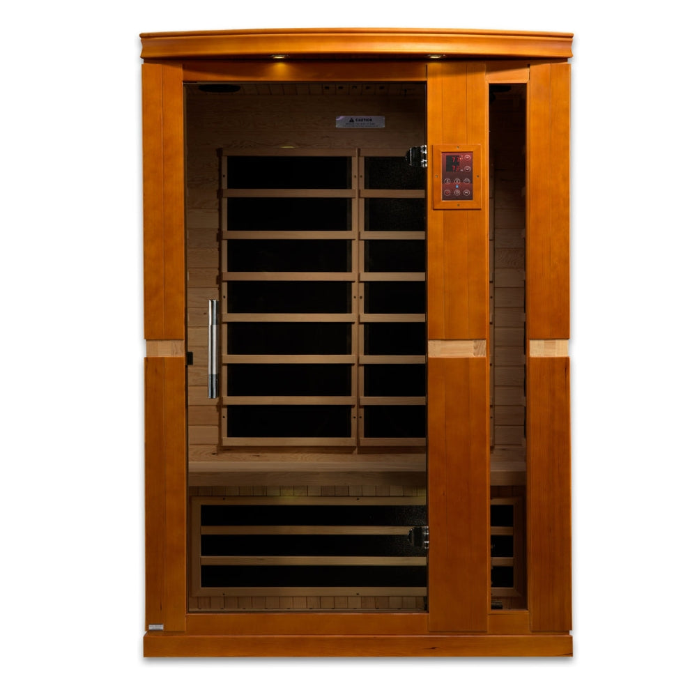 Premium Saunas Golden Designs Vittoria Elite 2 Person Ultra Low EMF Infrared Sauna | DYN-6220-01 Elite