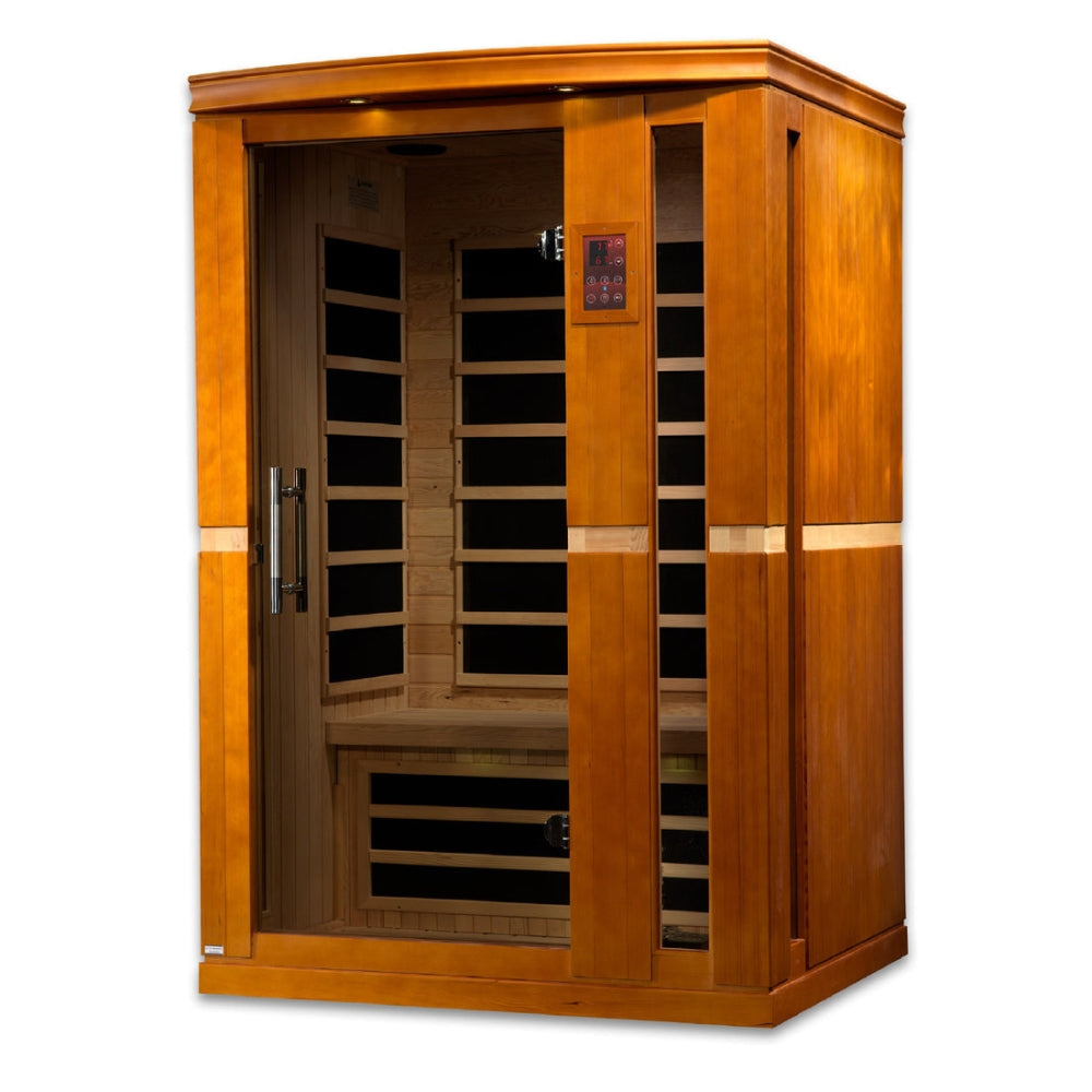 Premium Saunas Golden Designs Vittoria Elite 2 Person Ultra Low EMF Infrared Sauna | DYN-6220-01 Elite
