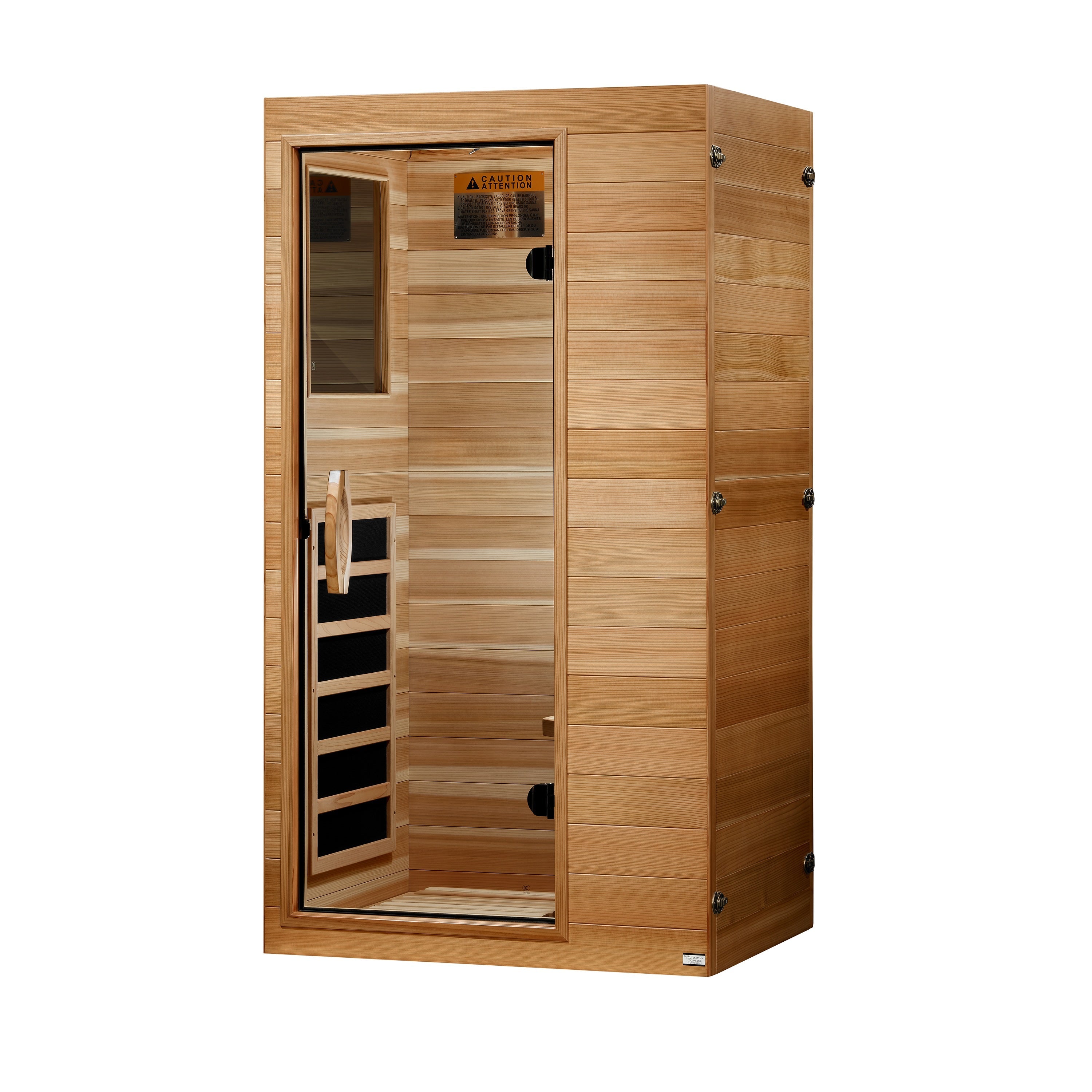 Premium Saunas ***New 2026 Model*** Dynamic 1 Person (Compact) Ultra Low EMF FAR Infrared Sauna (DYN-1101-01 Elite)