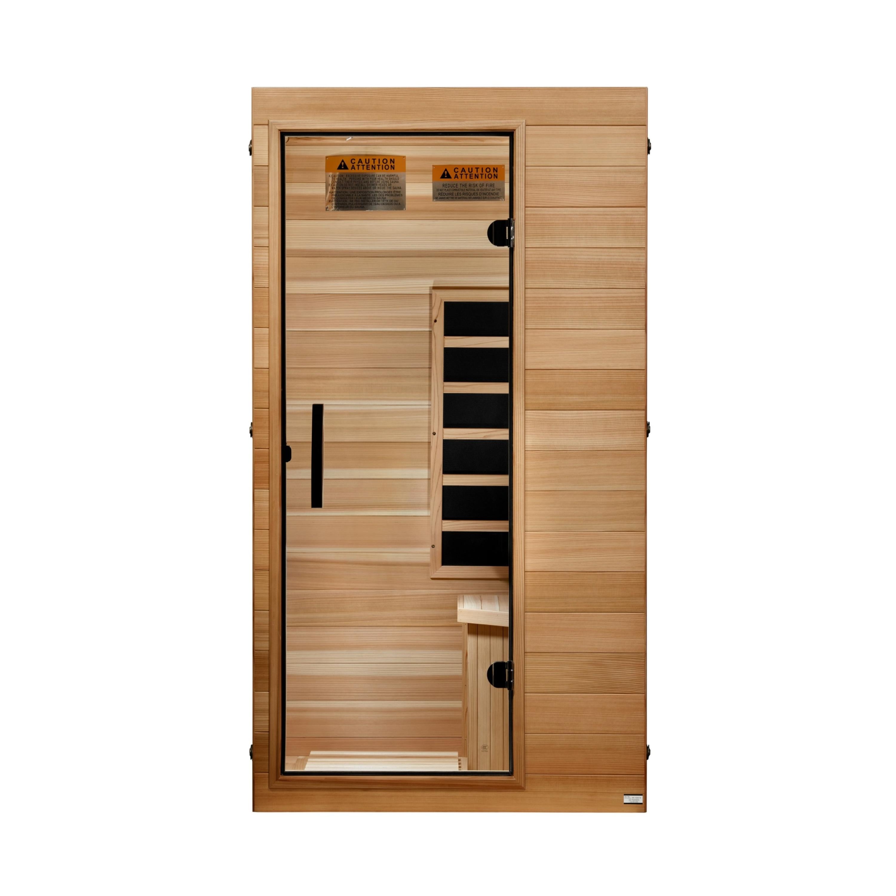 Premium Saunas ***New 2026 Model*** Dynamic 1 Person (Compact) Ultra Low EMF FAR Infrared Sauna (DYN-1101-01 Elite)