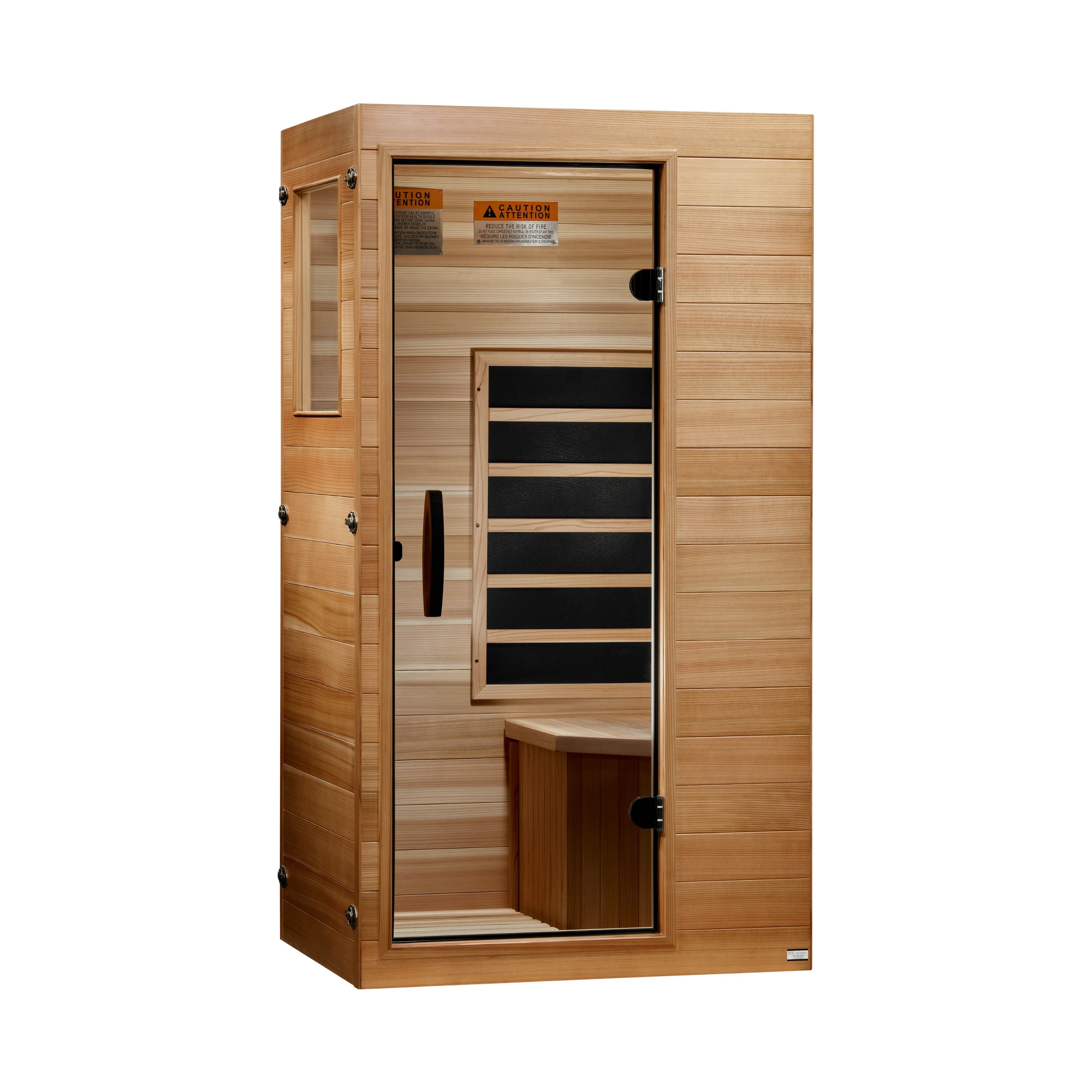 Premium Saunas ***New 2026 Model*** Dynamic 1 Person (Compact) Ultra Low EMF FAR Infrared Sauna (DYN-1101-01 Elite)