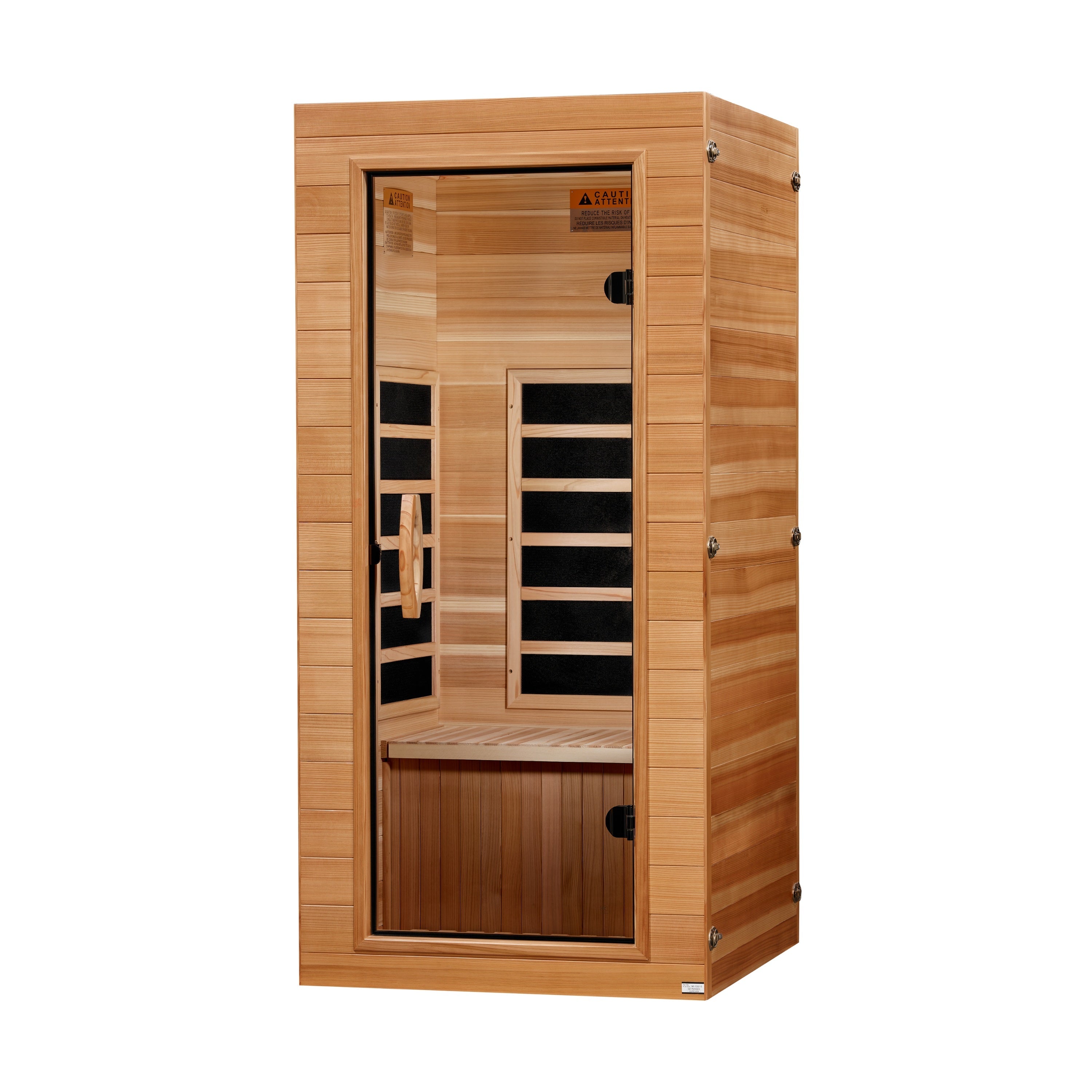Premium Saunas ***New 2026 Model*** Dynamic 1 Person (Compact) Ultra Low EMF FAR Infrared Sauna (DYN-1201-01 Elite)