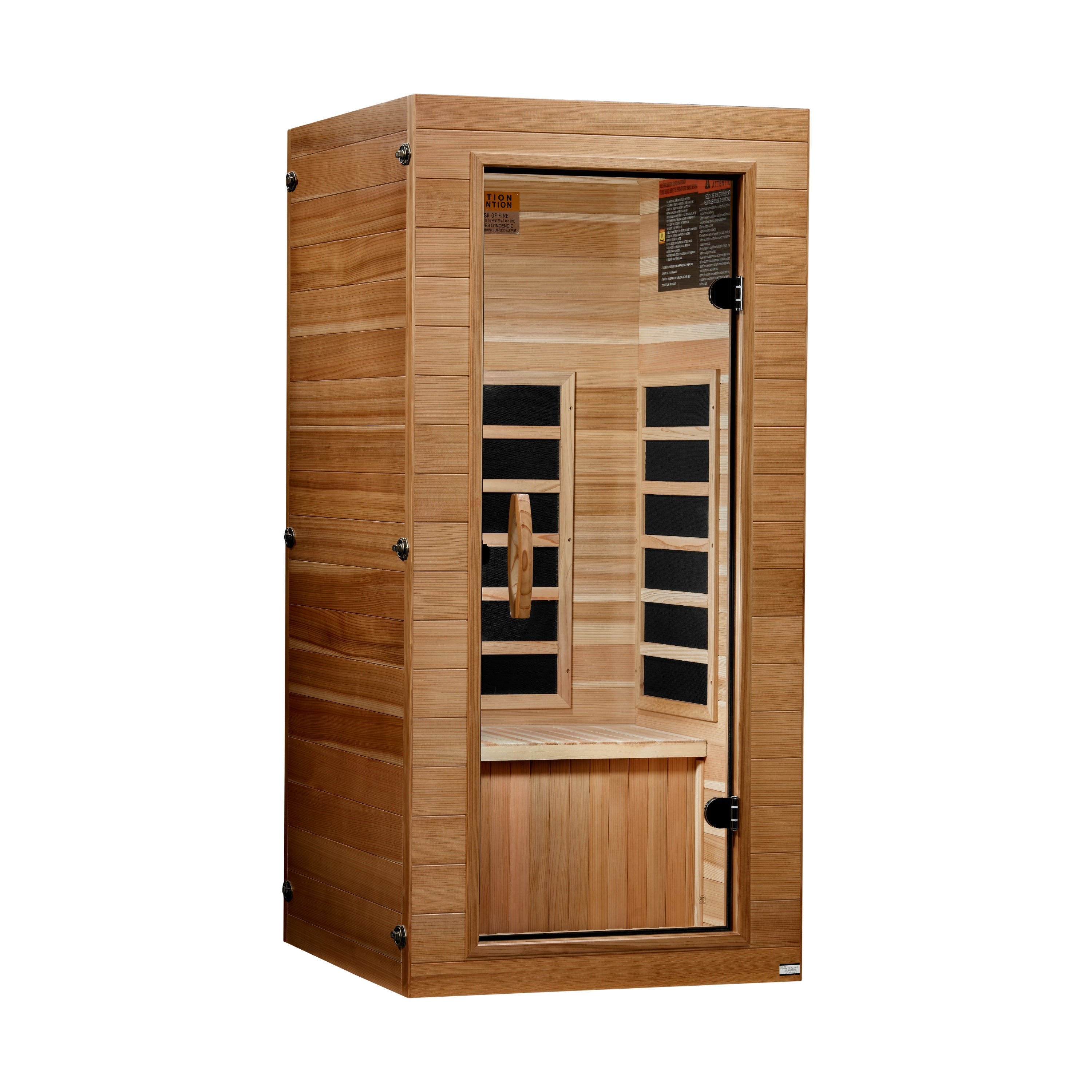 Premium Saunas ***New 2026 Model*** Dynamic 1 Person (Compact) Ultra Low EMF FAR Infrared Sauna (DYN-1201-01 Elite)