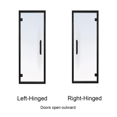 ProSaunas ProSaunas Clear Glass Sauna Door 24x73 Black Alder